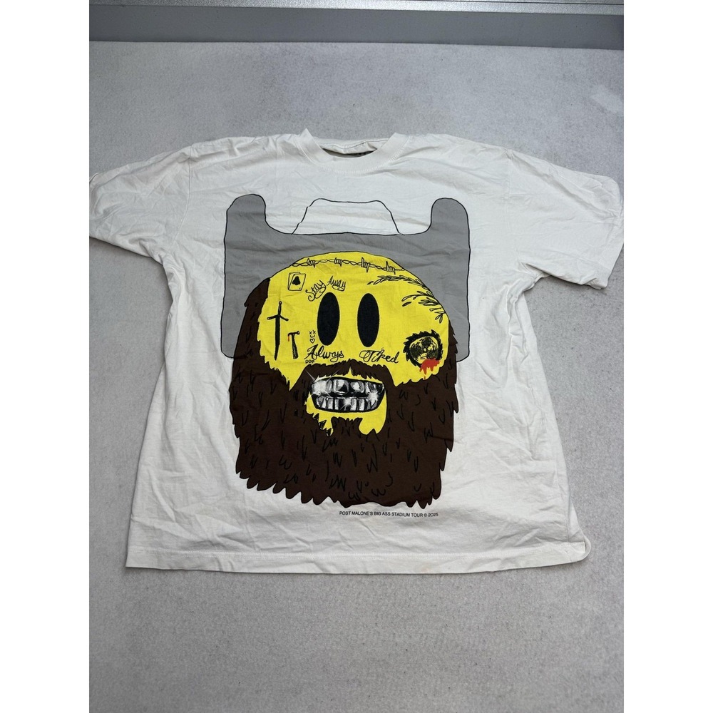 Post‎ Malone Shirt Mens Large Big*ss Stadium Tour 2025 Double Sided Graphic Tee